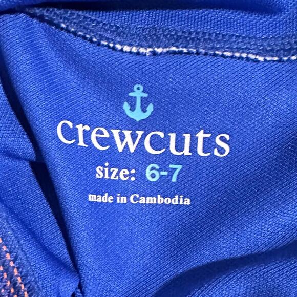 NWT Crewcuts 1/4 Zip Pullover Top Royal Size 6-7 - Picture 3 of 7